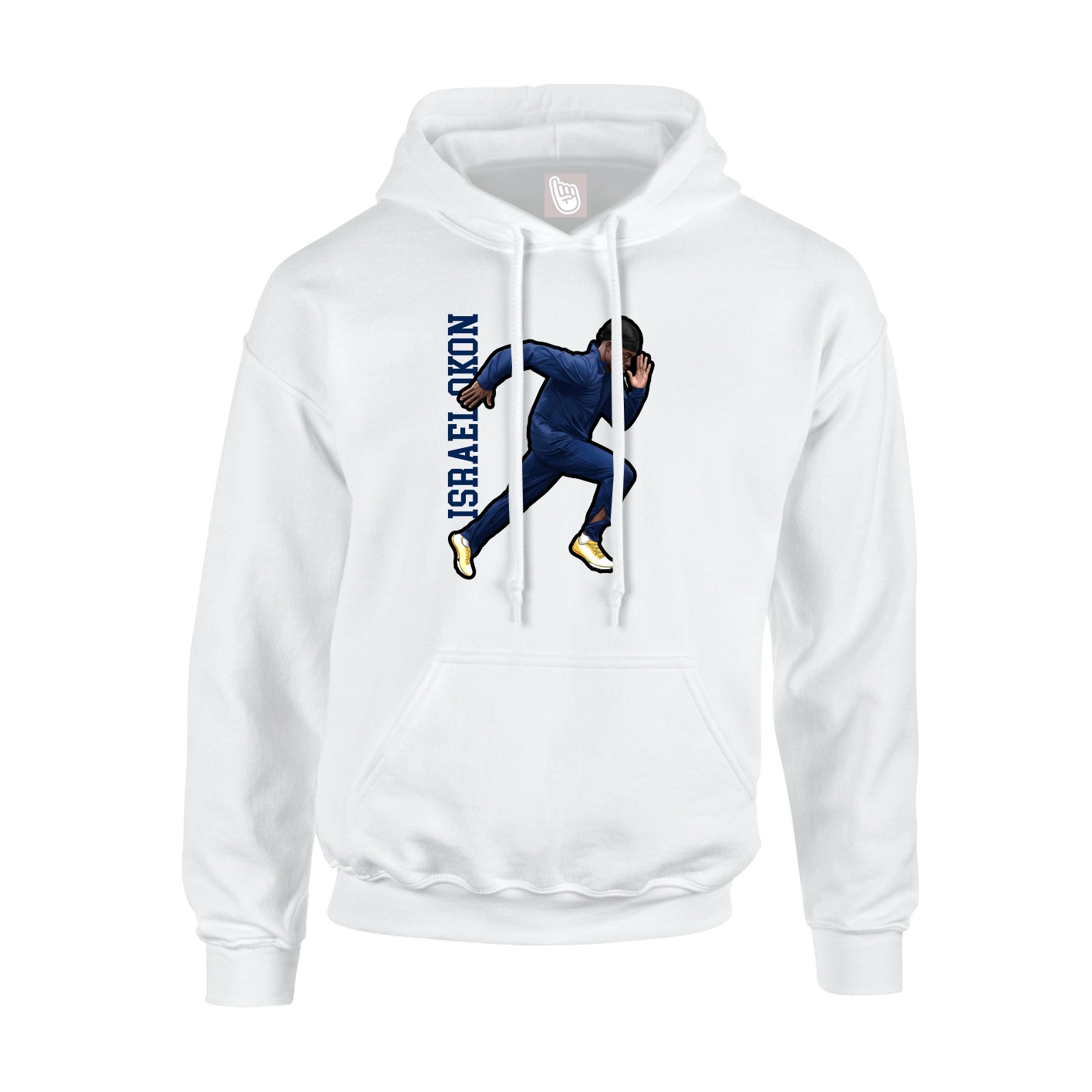 Hoodie — Name Vertical in White