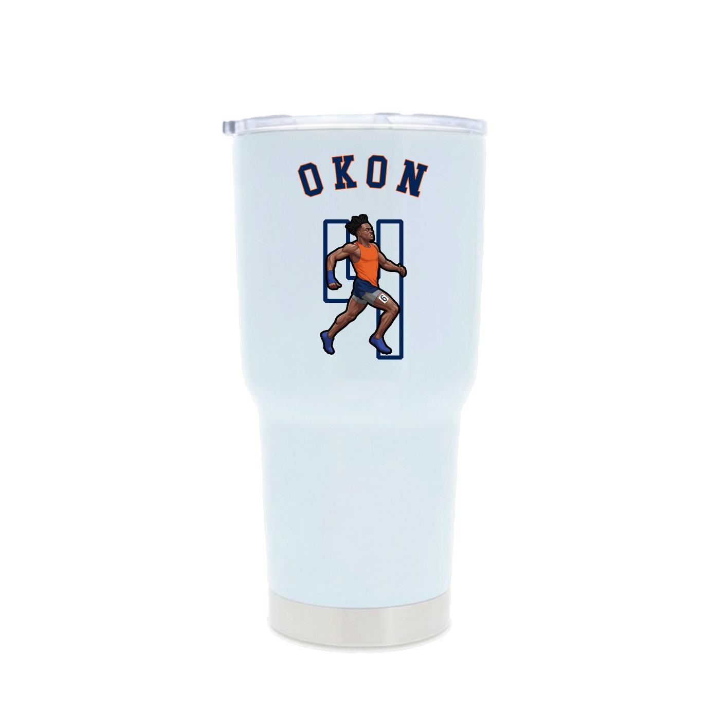 30oz Stainless Steel Tumbler — Shirsey Arch in White