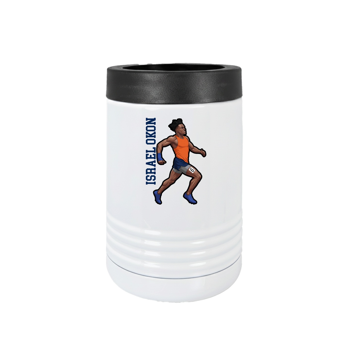 Beverage Holder — Name Vertical in White