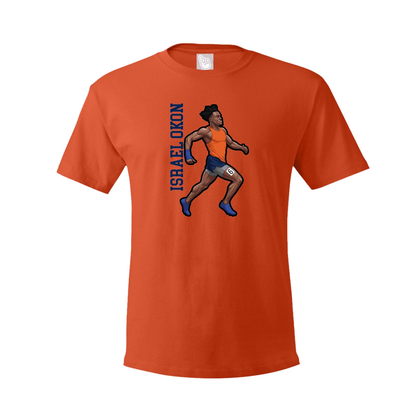 Youth Tee — Name Vertical in Orange