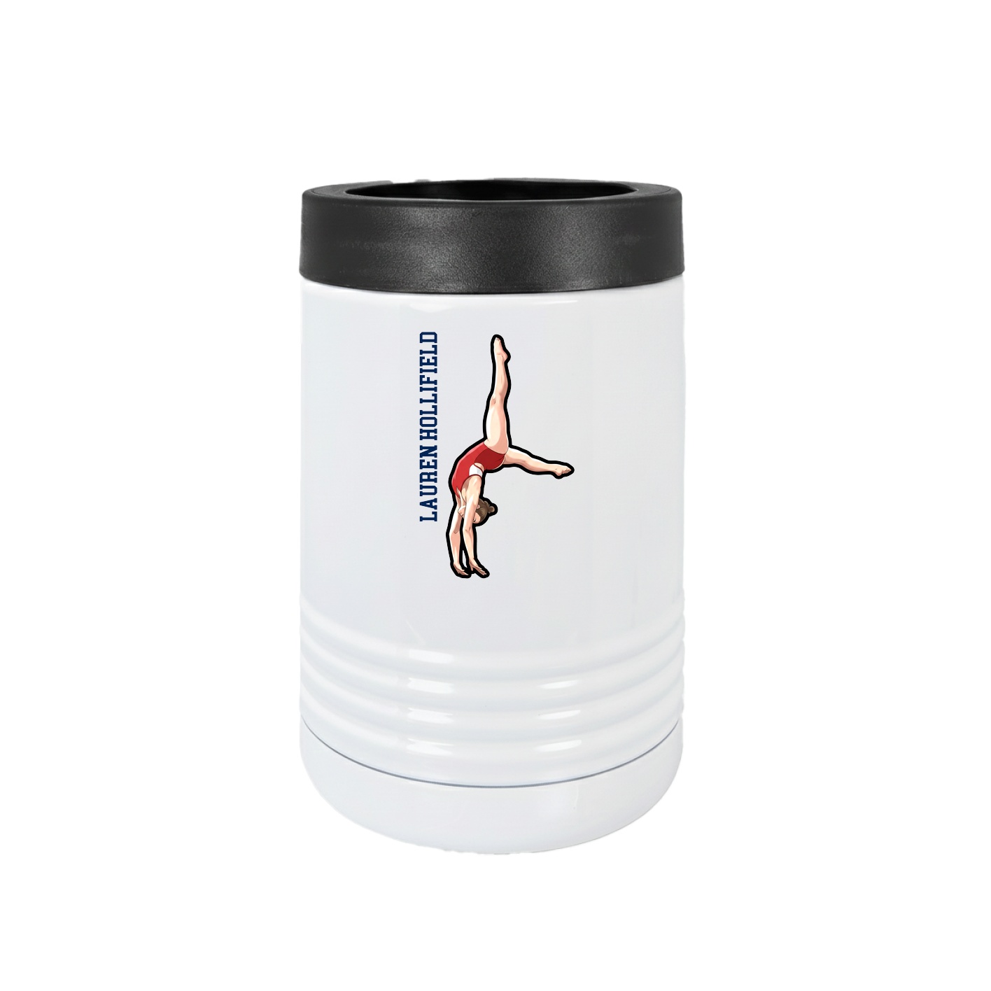 Beverage Holder — Name Vertical in White