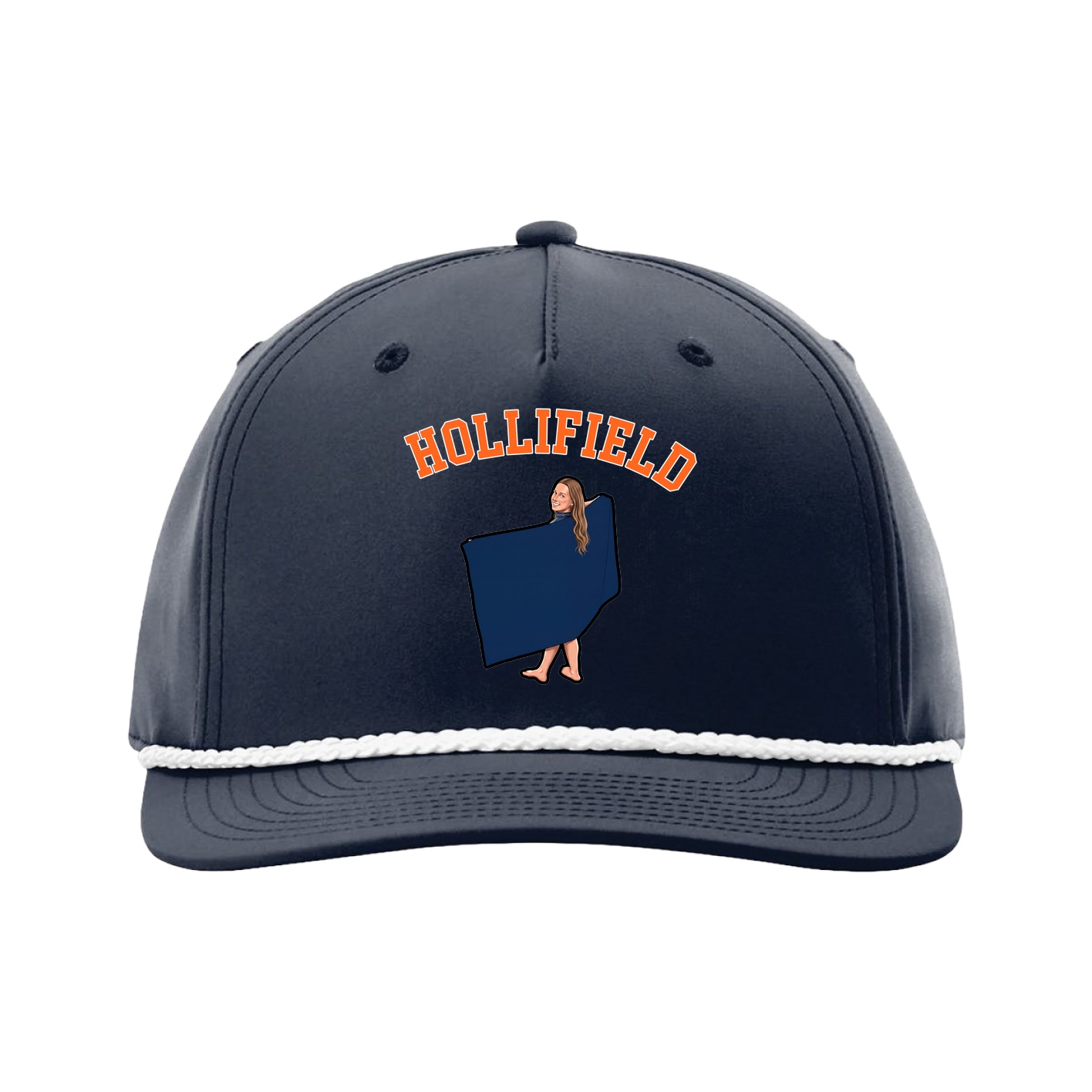 Five-Panel Classic Rope Cap — Shirsey Arch in Navy