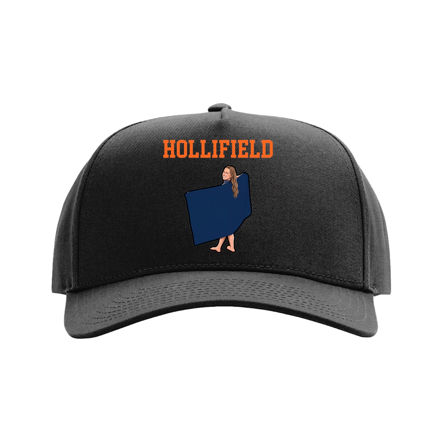 Full Fabric Five-Panel Champ Cap — Shirsey in Black