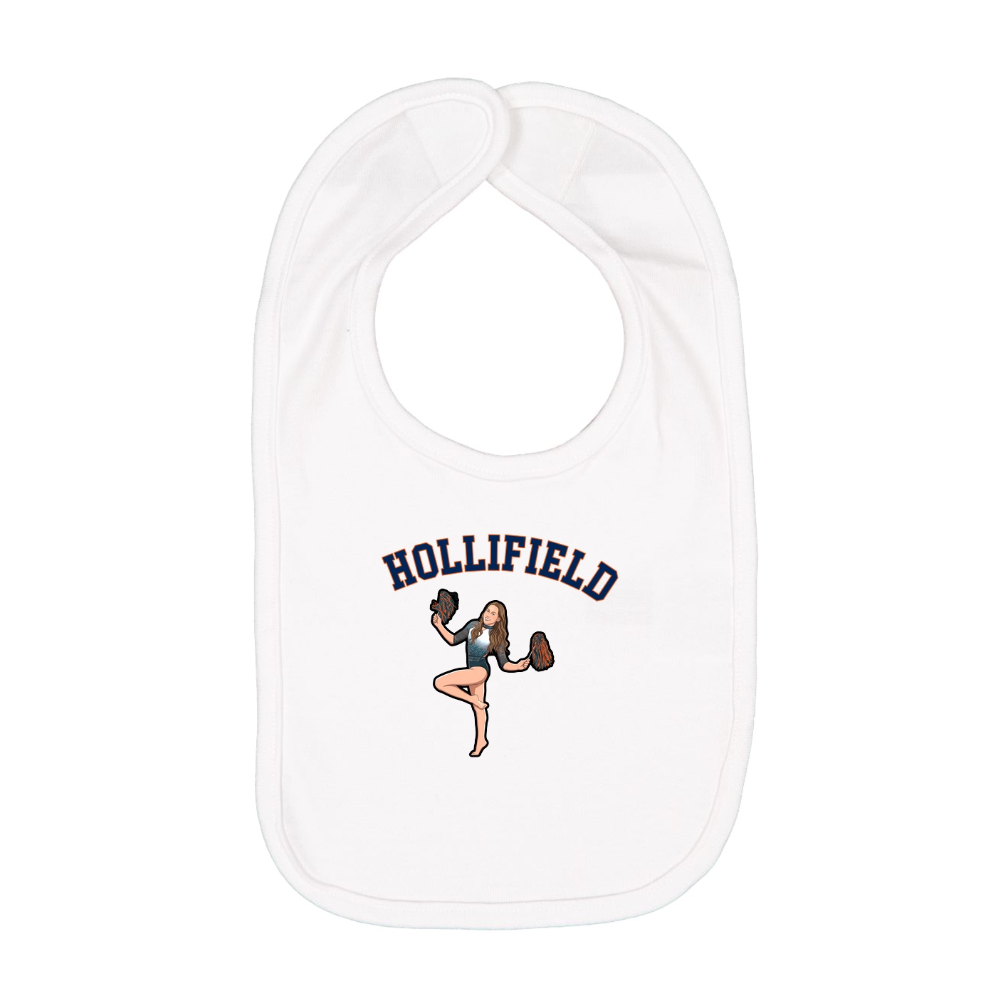 Infant Bib — Shirsey Arch in White