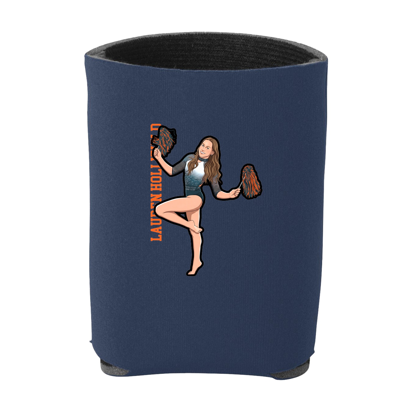 Can Holder — Name Vertical in Navy