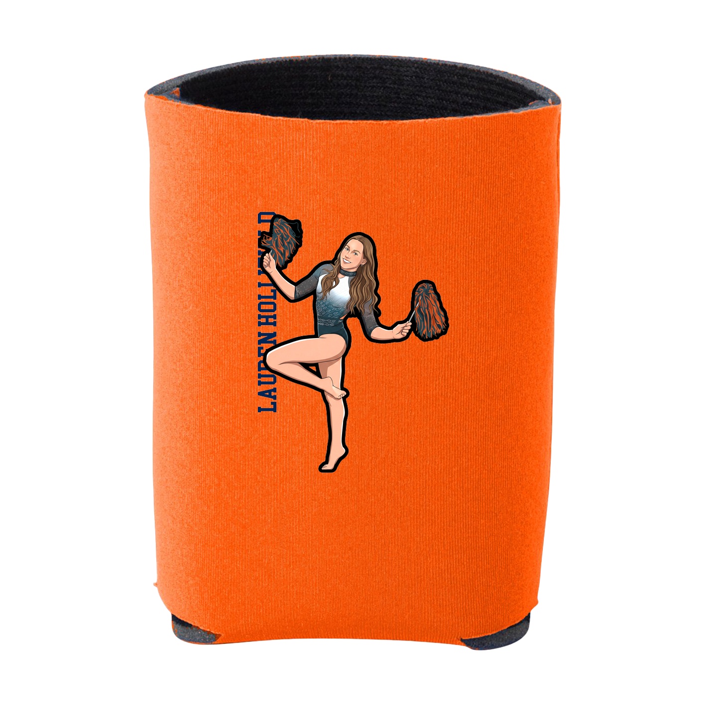Can Holder — Name Vertical in Orange