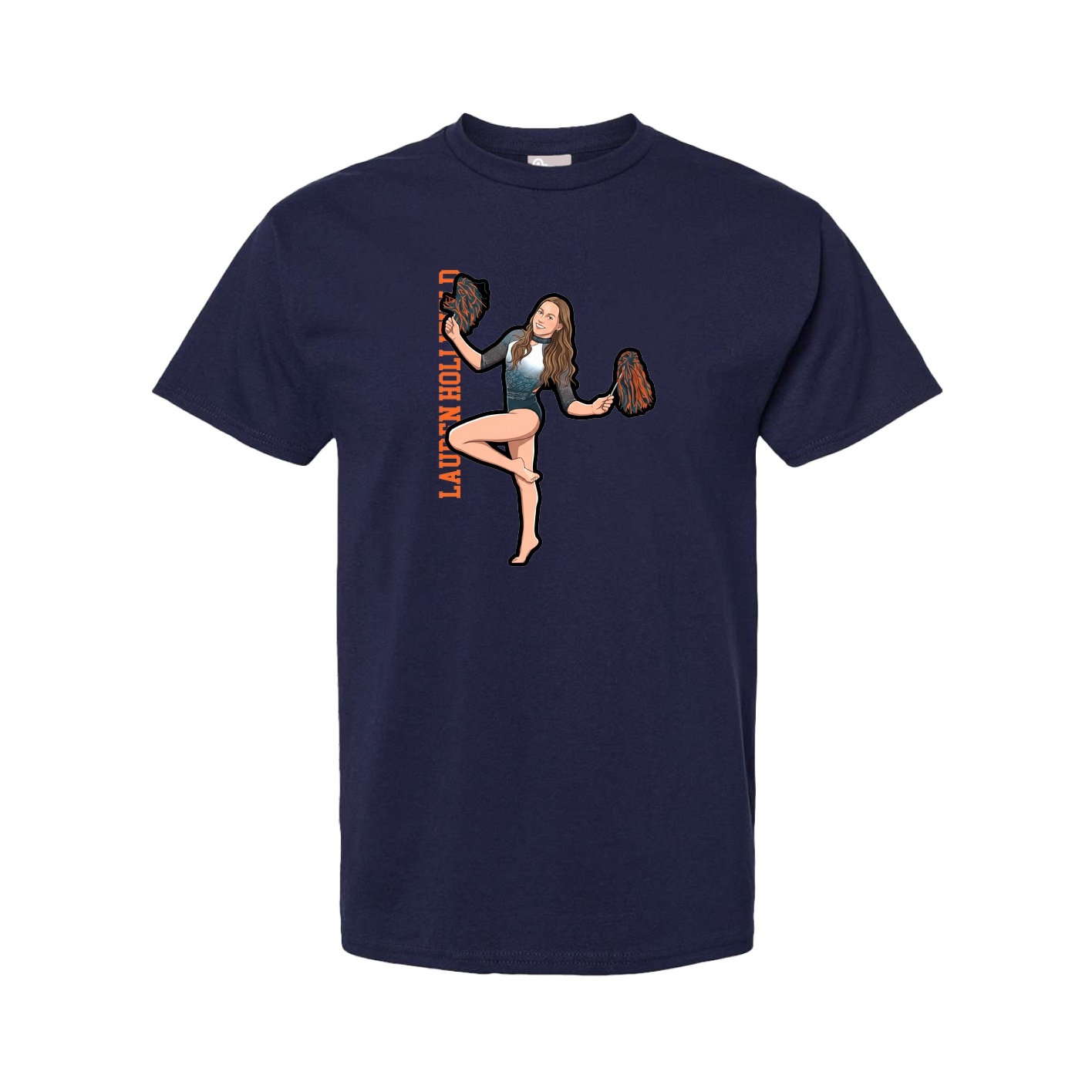 Youth Tee — Name Vertical in Navy