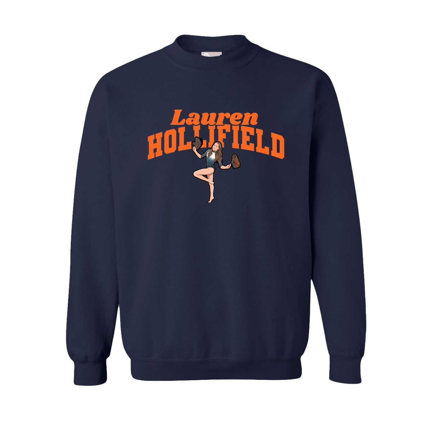 Fleece Crew — Signature Arch in Navy