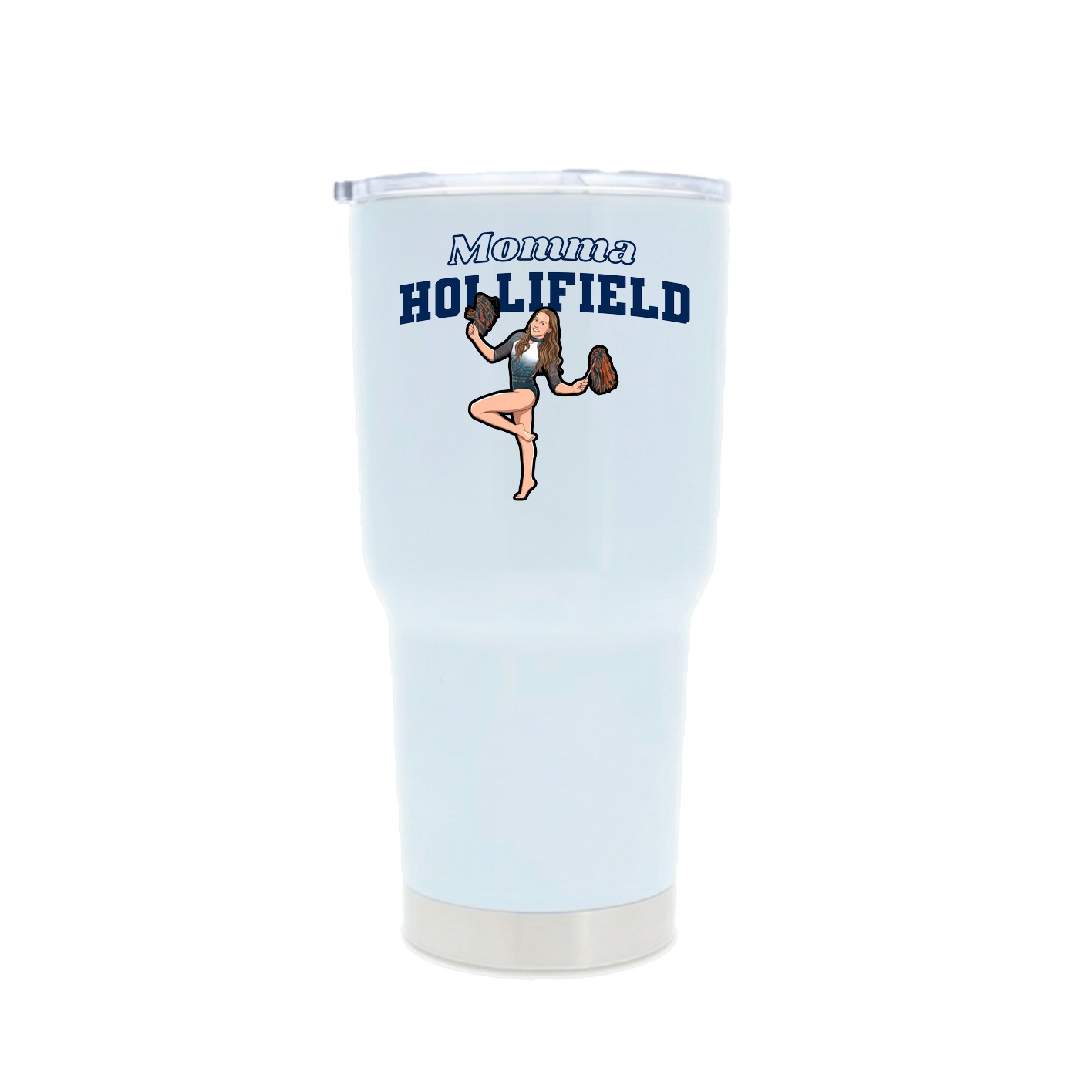 30oz Stainless Steel Tumbler — Mothers Day Block in White