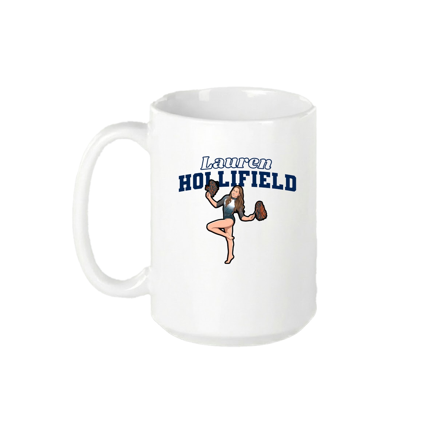 15oz Coffee Mug — Name Arch in White