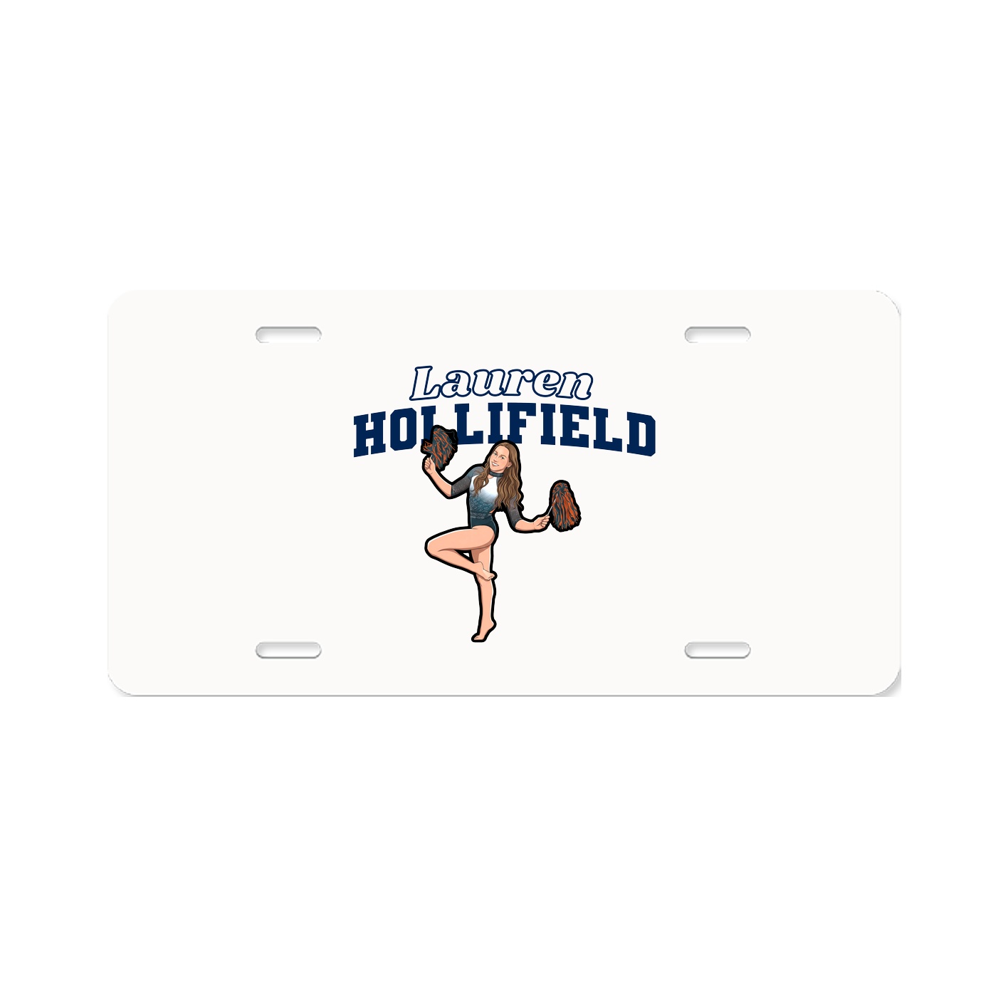 License Plate — Name Arch in Classic