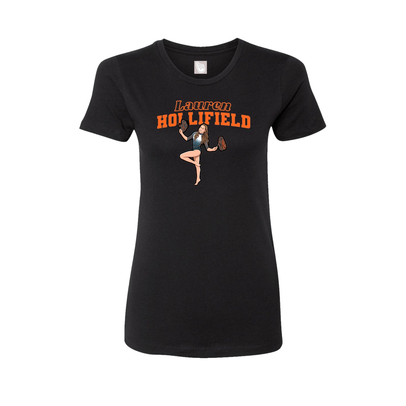 Womens Tee — Name Arch in Black