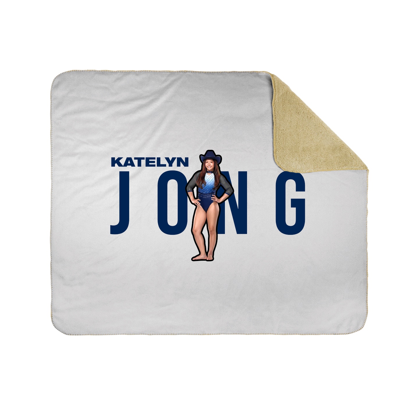 Throw Blanket — Player Name in White