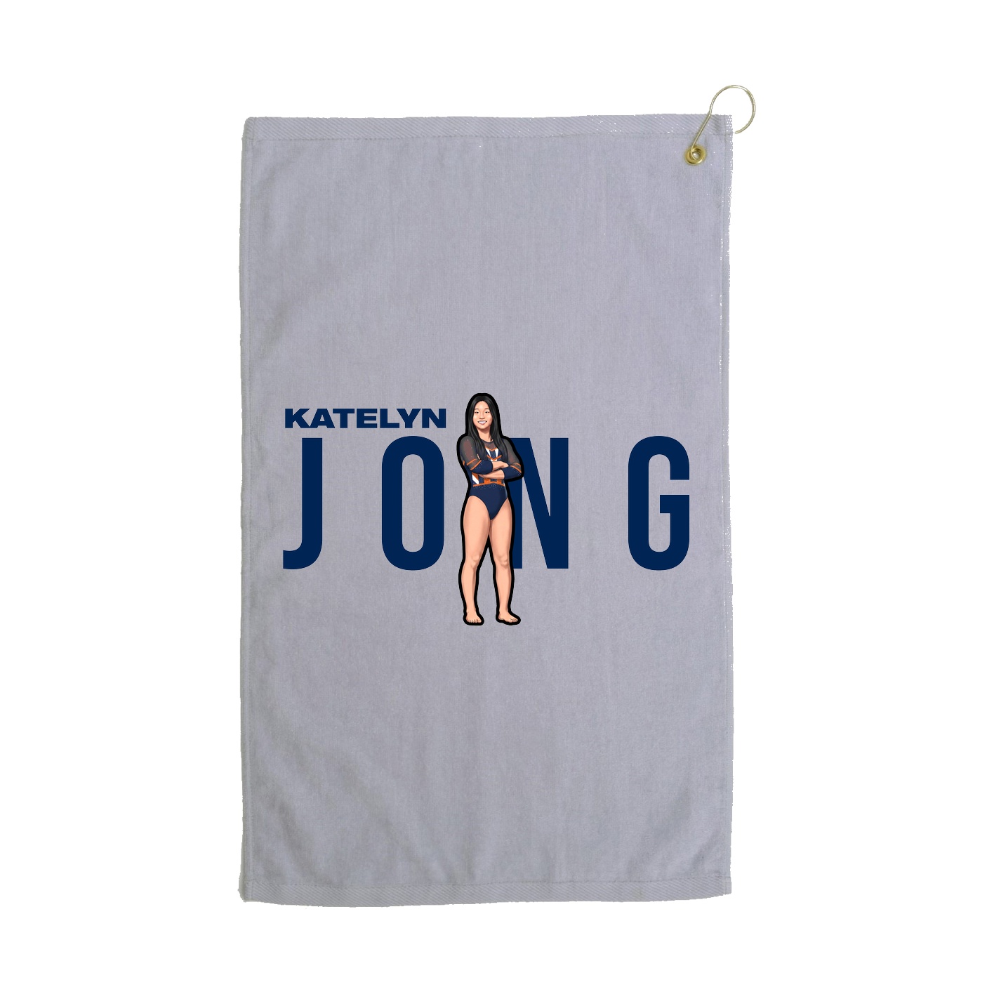 Golf Towel — Player Name in Grey