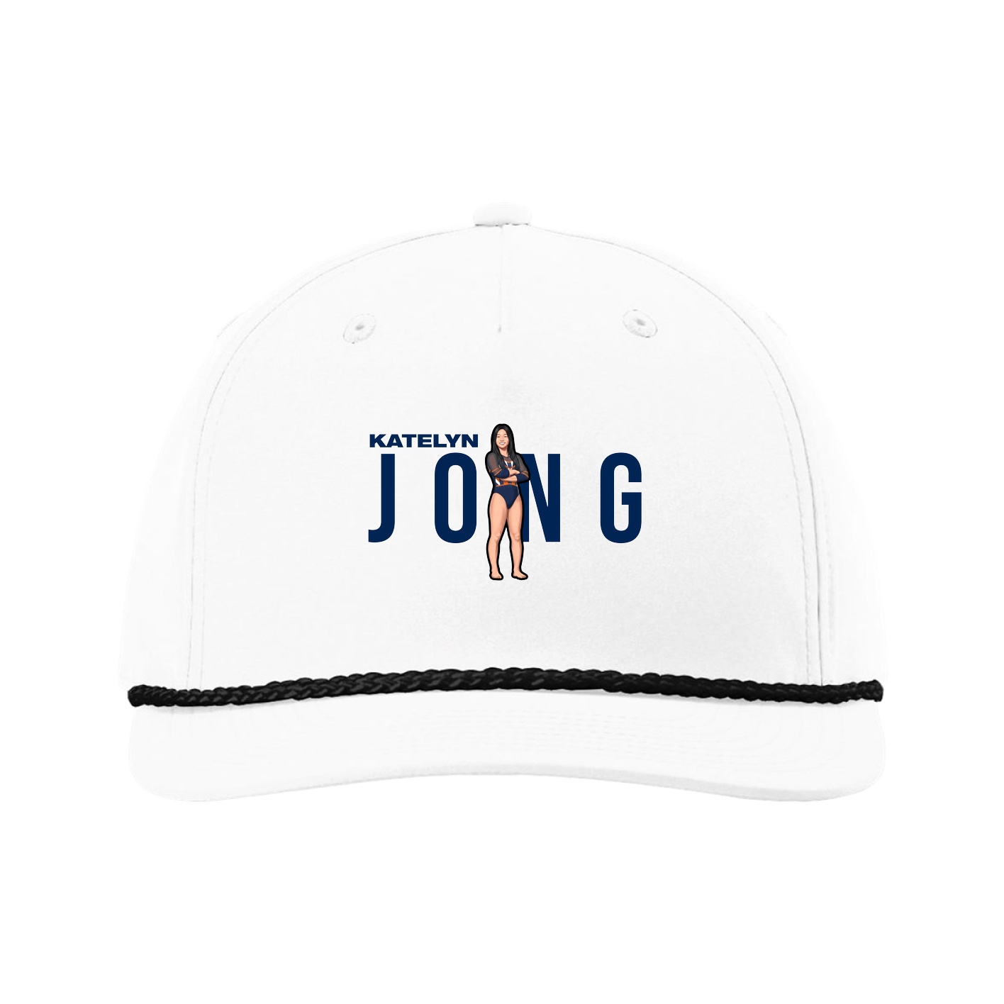 Five-Panel Classic Rope Cap — Player Name in White