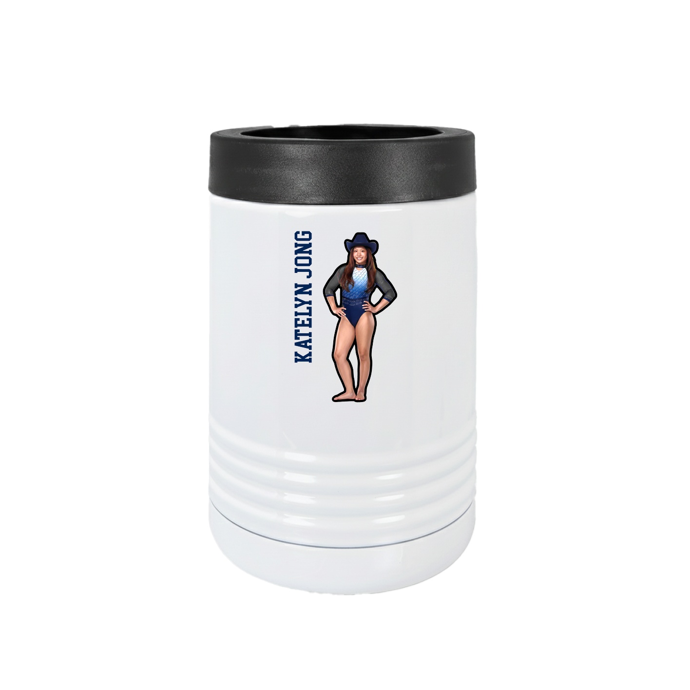Beverage Holder — Name Vertical in White