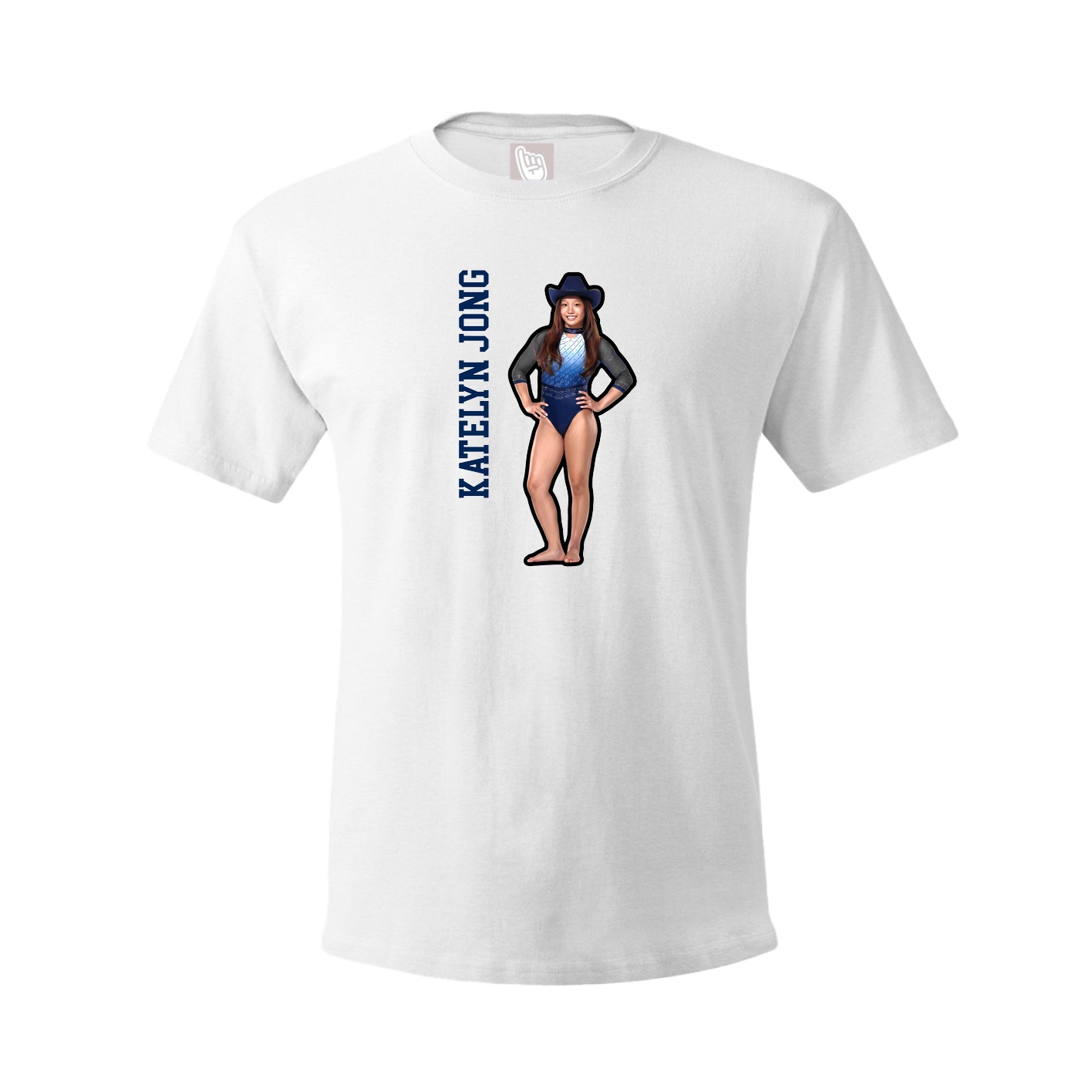 Youth Tee — Name Vertical in White
