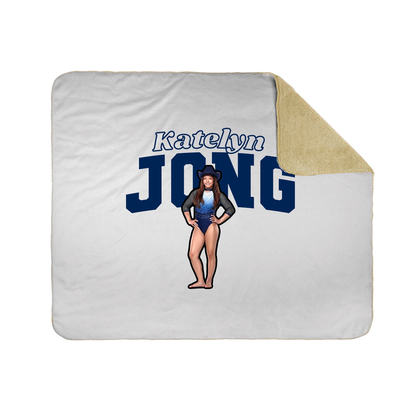 Throw Blanket — Name Arch in White