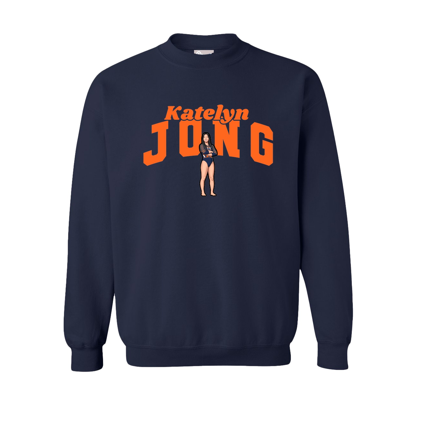 Fleece Crew — Signature Arch in Navy