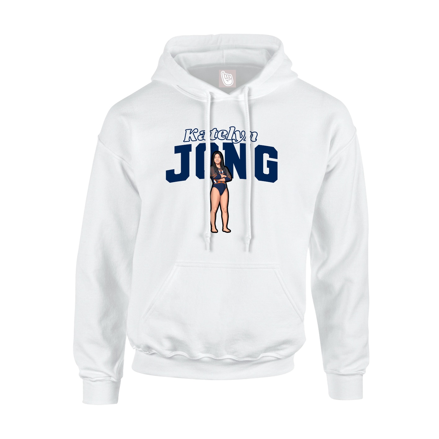 Hoodie — Name Arch in White