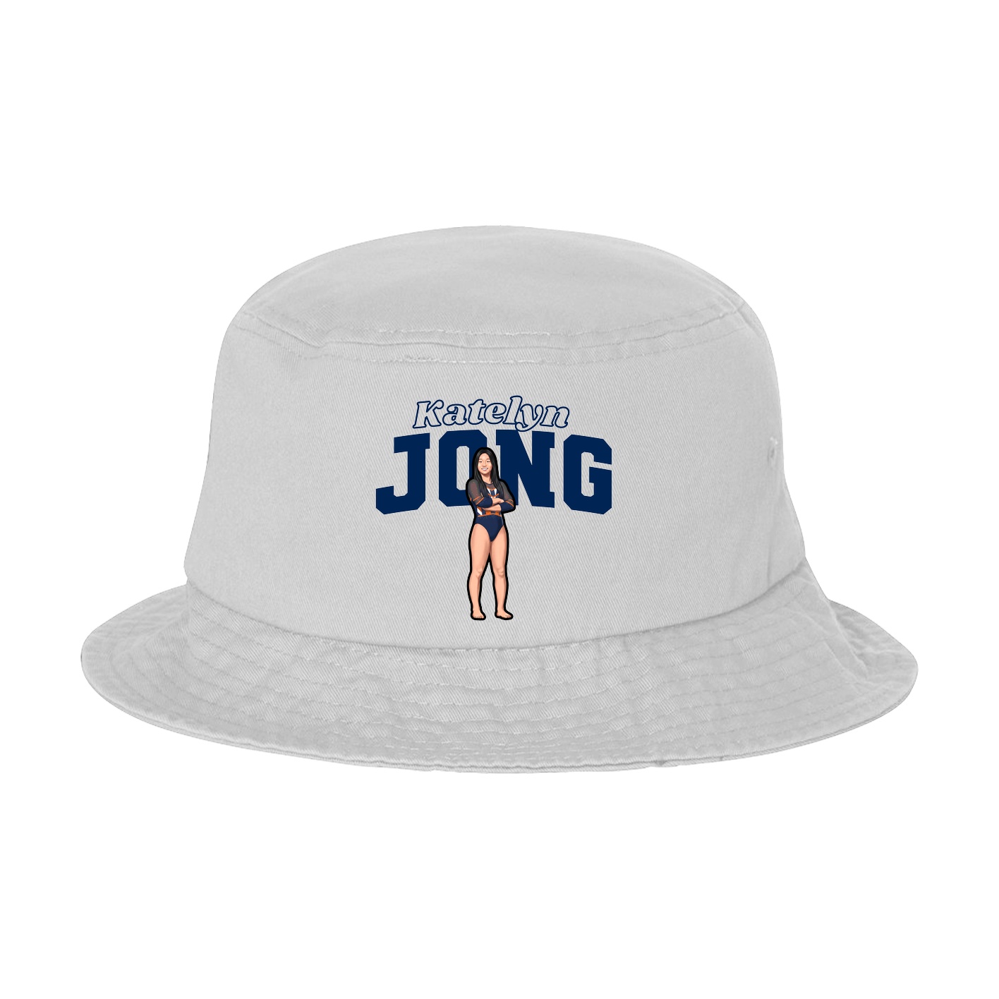 Bucket Cap — Name Arch in White
