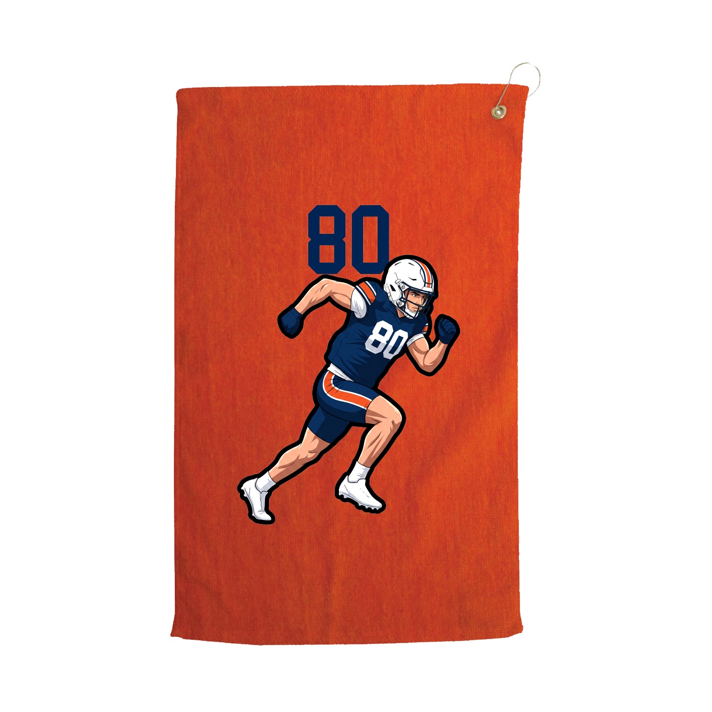 Golf Towel — Number Top in Orange