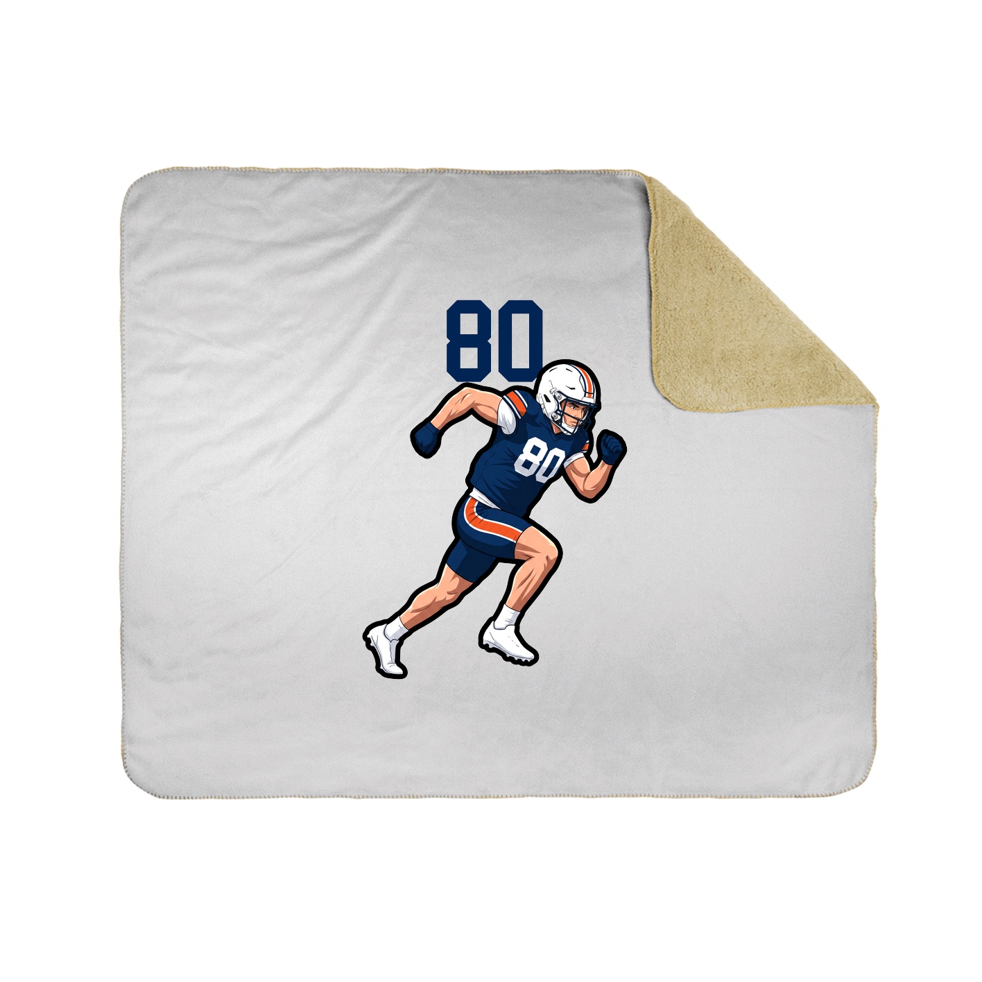 Throw Blanket — Number Top in White