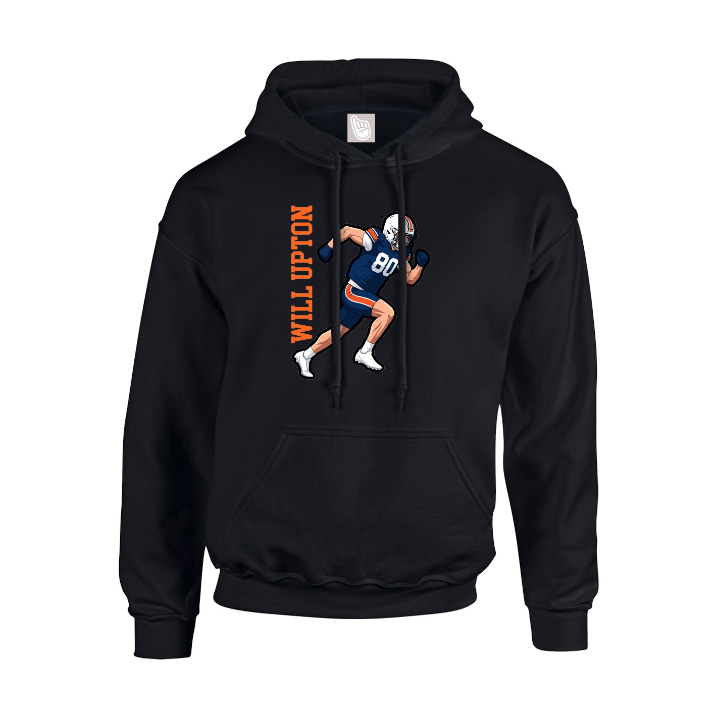 Youth Hoodie — Name Vertical in Black