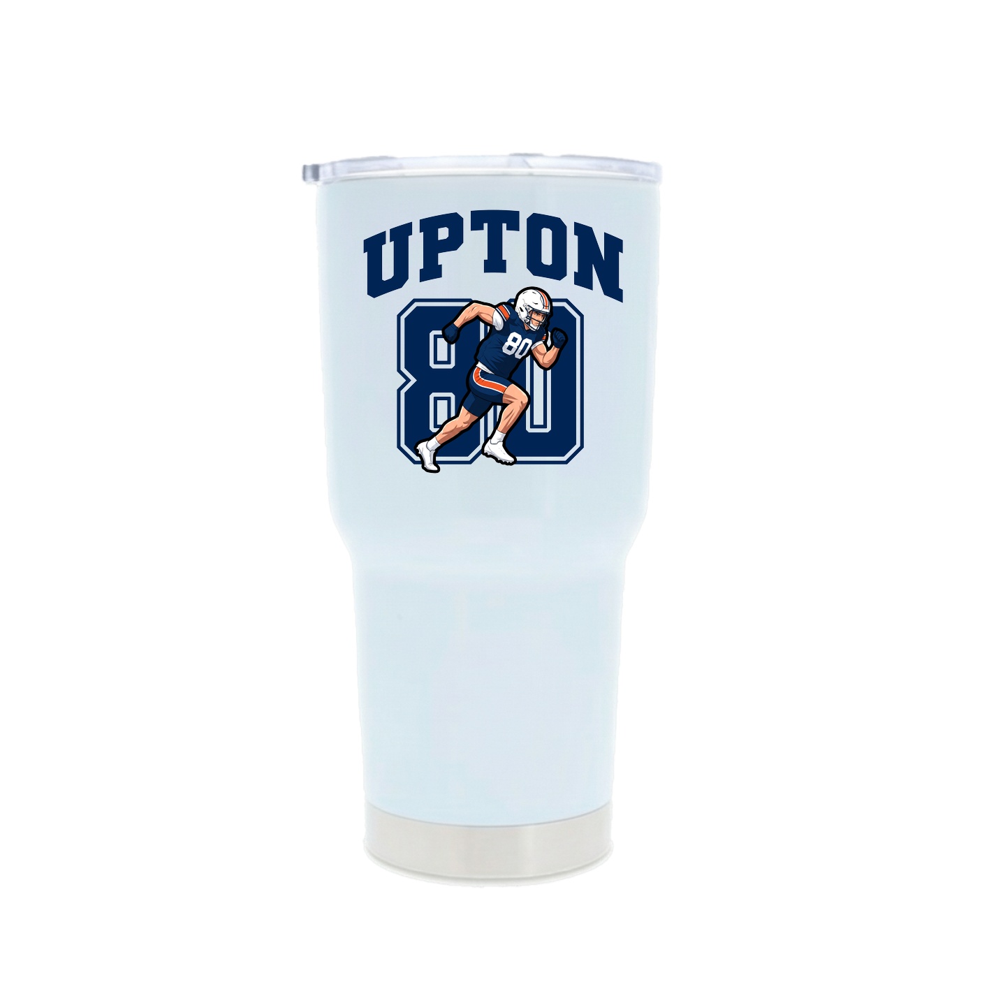 30oz Stainless Steel Tumbler — Number in White