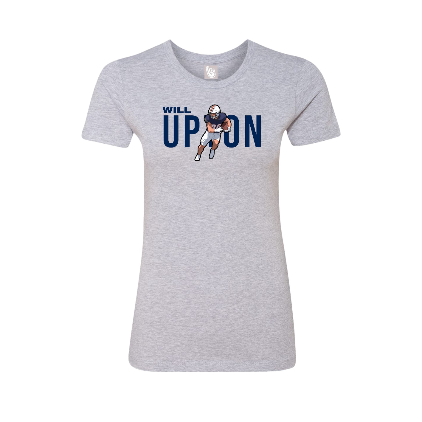 Fitted Women's Tee — Player Name in Grey