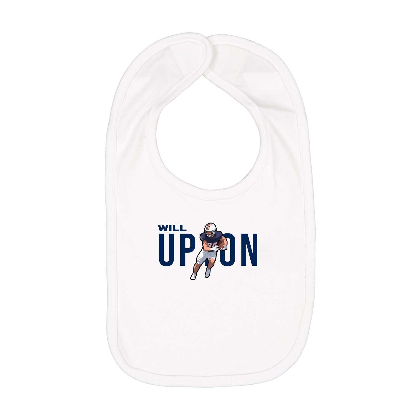 Infant Bib — Player Name in White