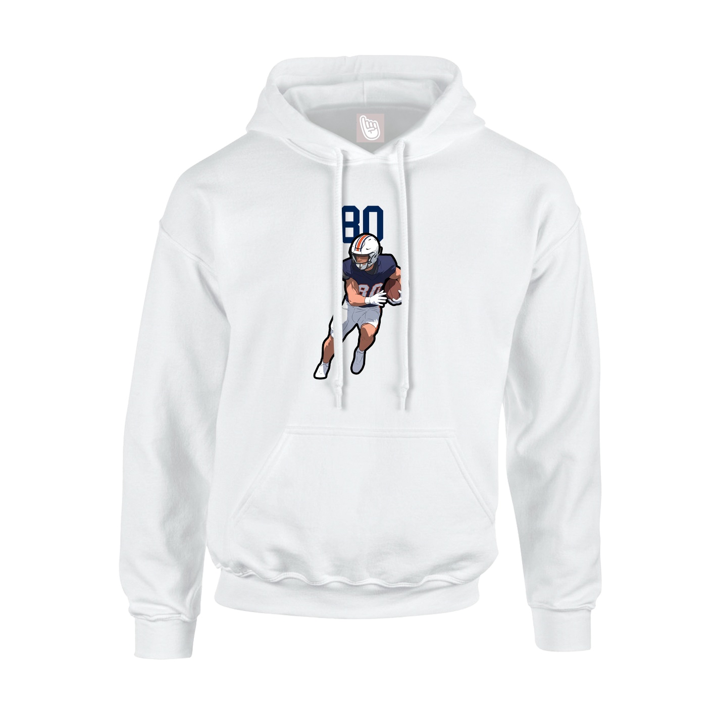 Hoodie — Number Top in White