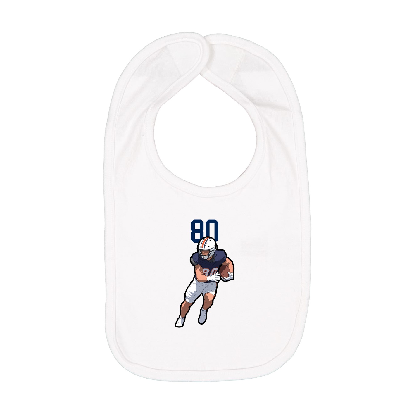 Infant Bib — Number Top in White
