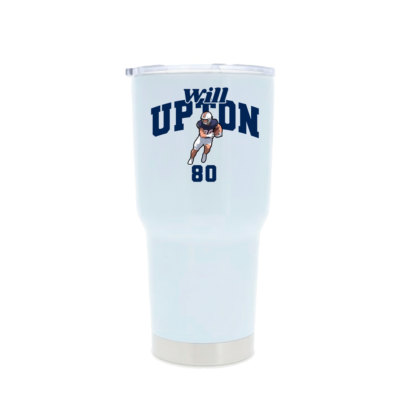 30oz Stainless Steel Tumbler — Signature Arch in White