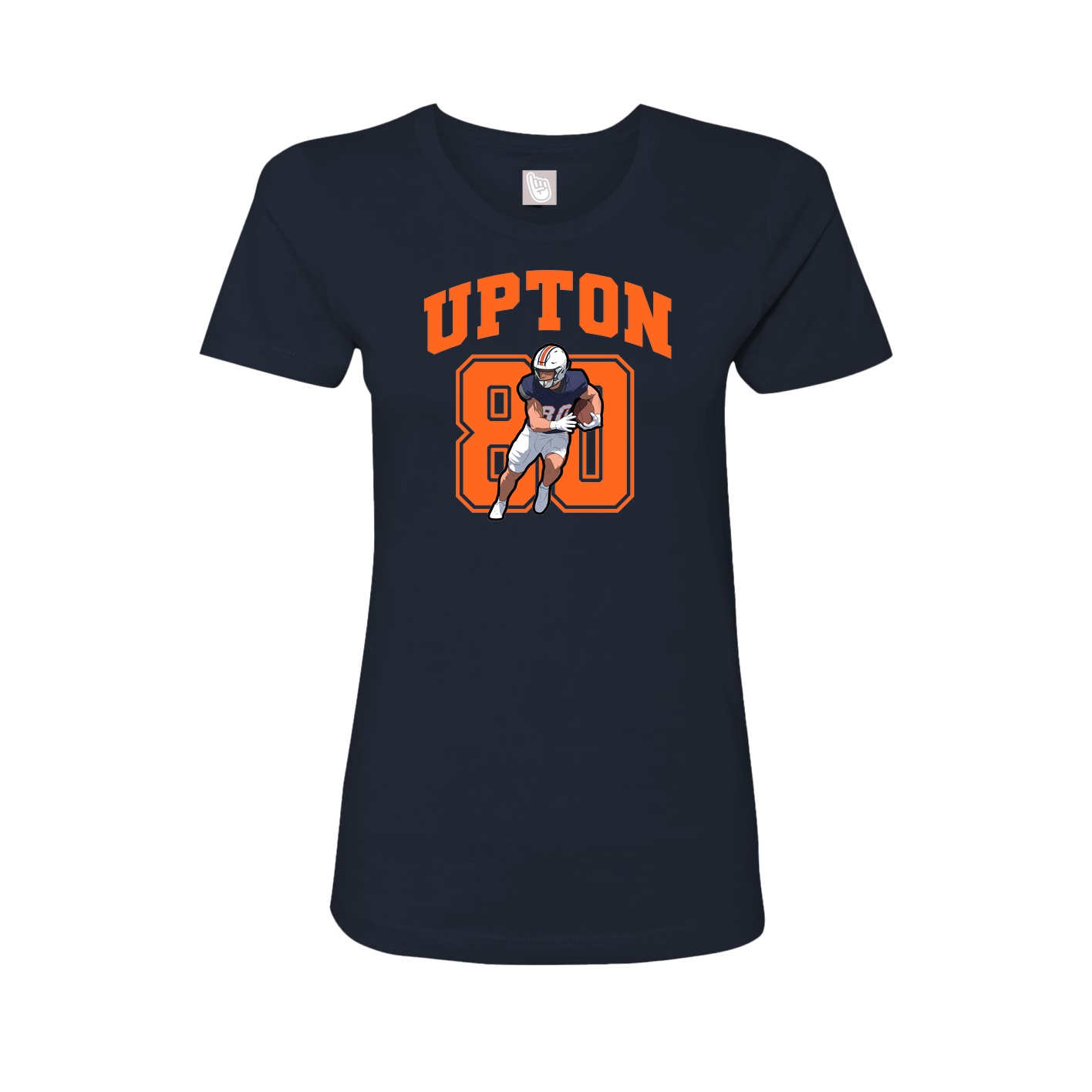 Fitted Women's Tee — Number in Navy