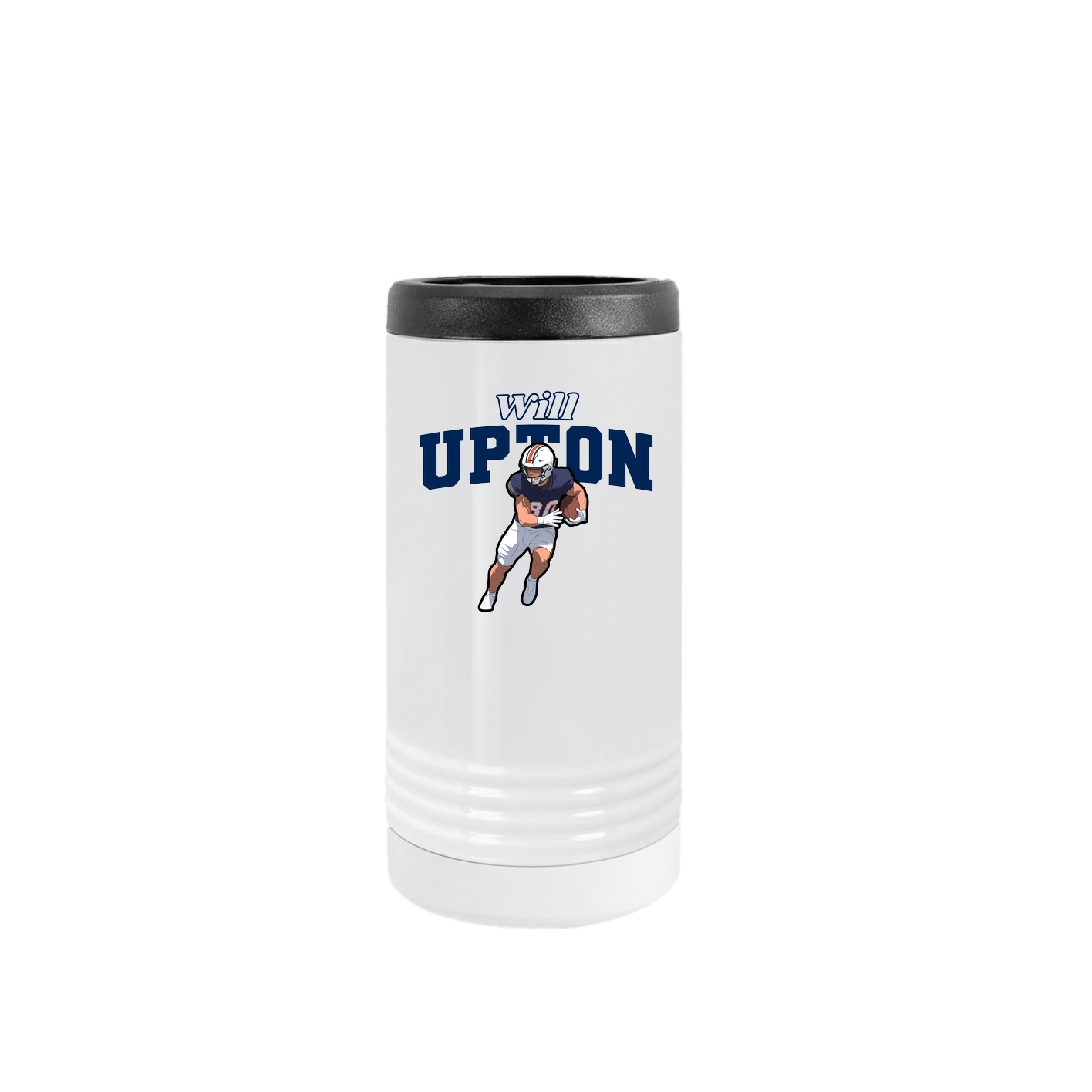 Slim Beverage Holder — Name Arch in White