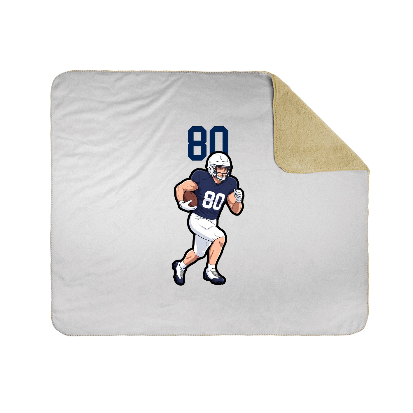 Throw Blanket — Number Top in White