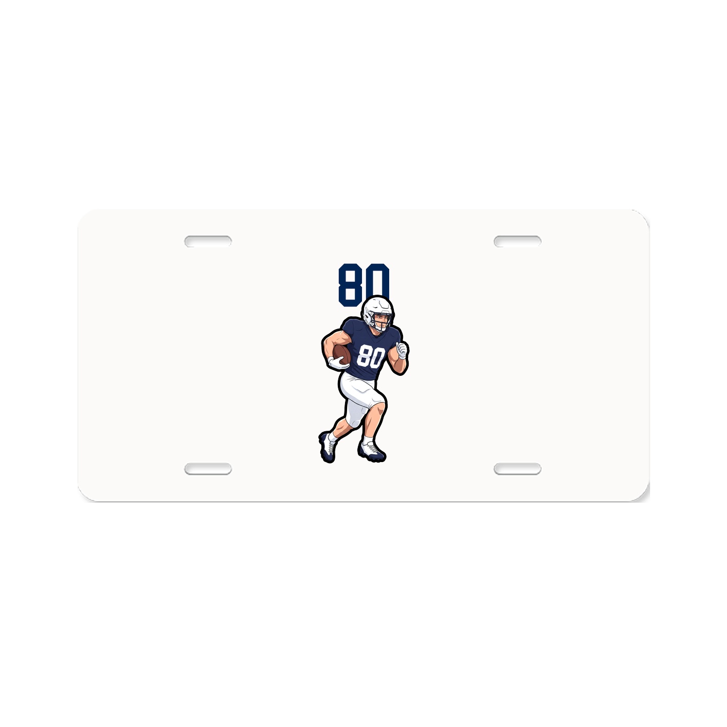 License Plate — Number Top in Classic
