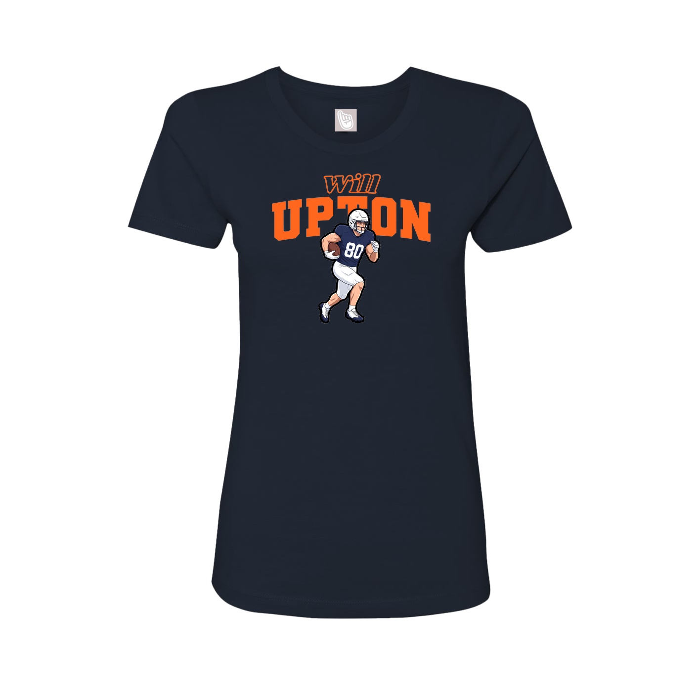 Fitted Women's Tee — Name Arch in Navy