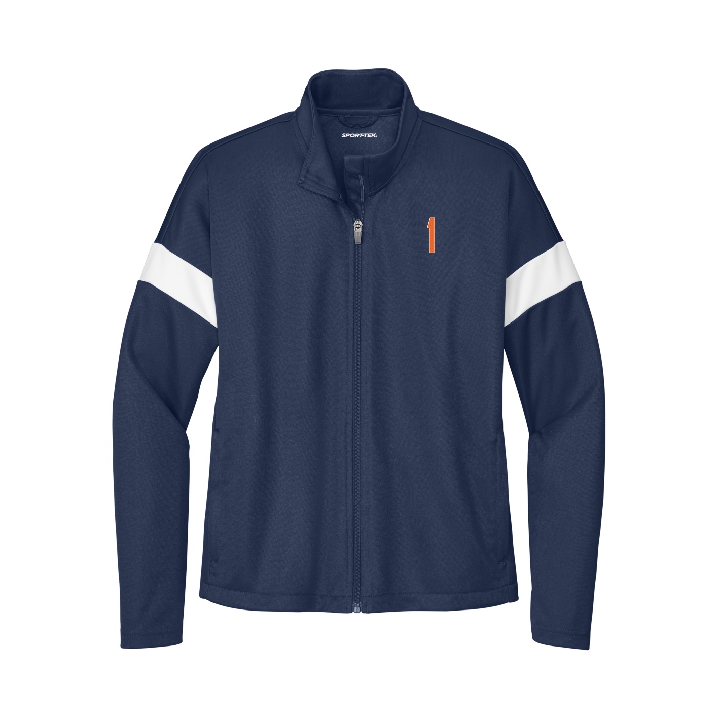 Womens Team Travel Full-Zip Jacket — Front Shirsy in Navy/White