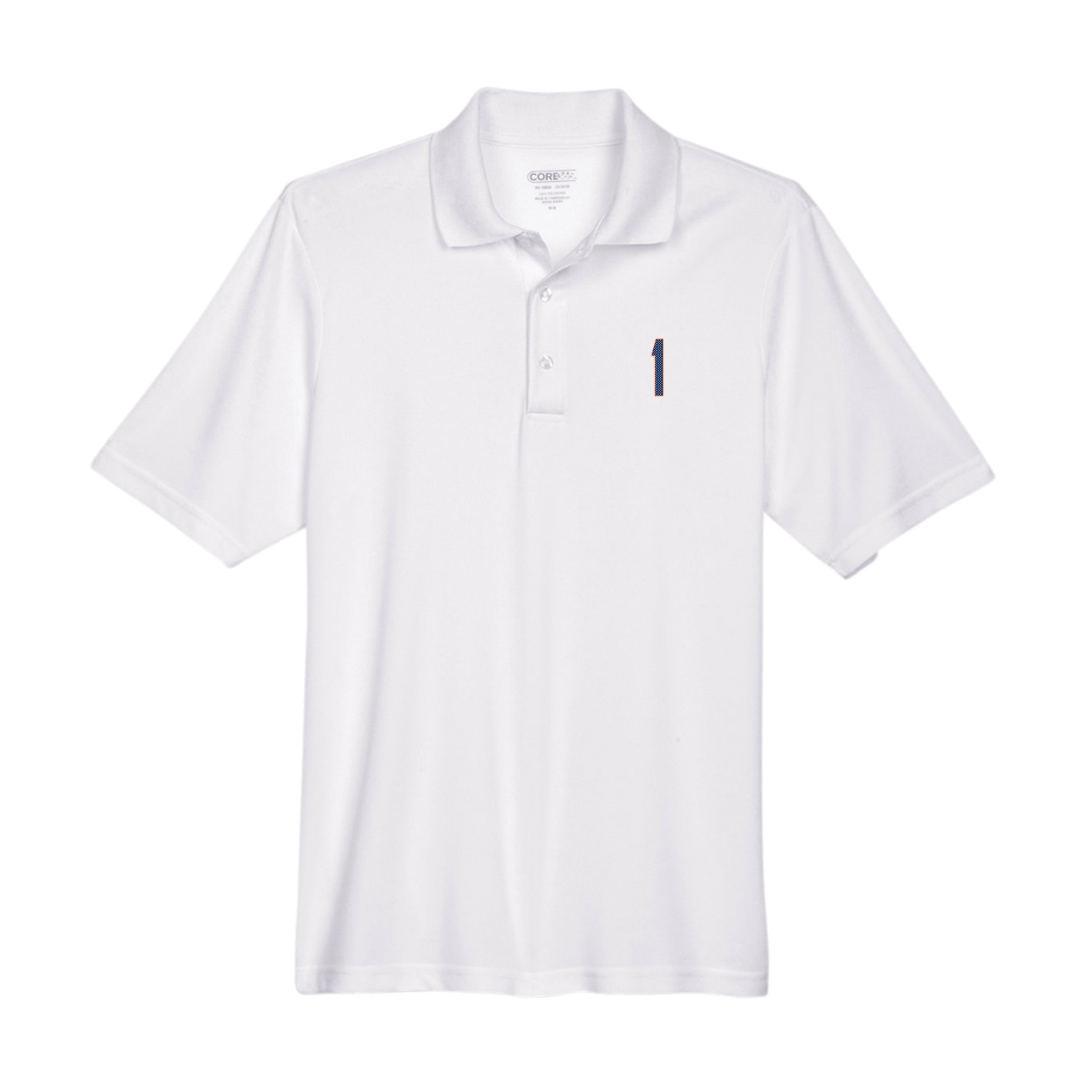 Performance Polo — Front Shirsy in White