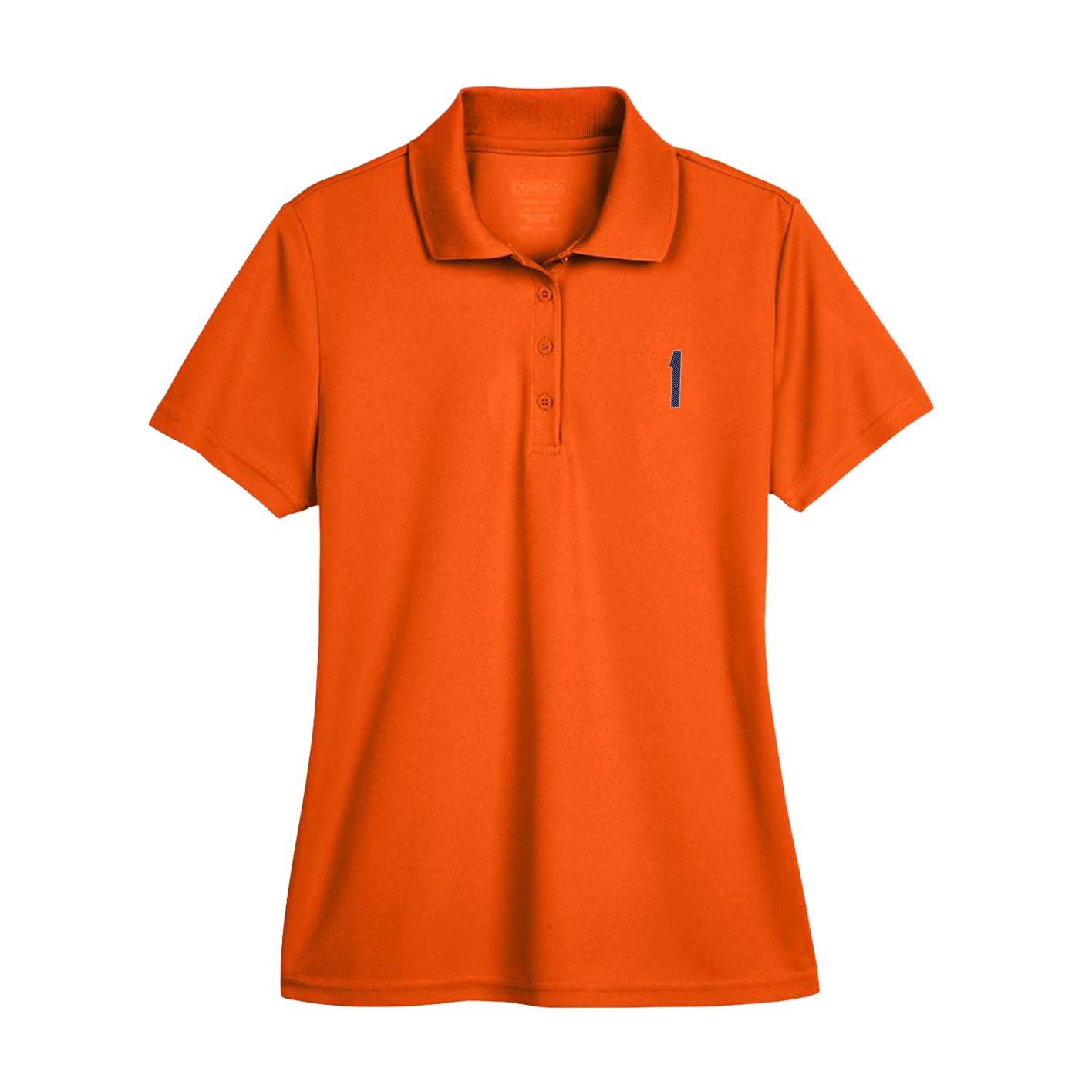 Womens Performance Polo — Front Shirsy in Orange