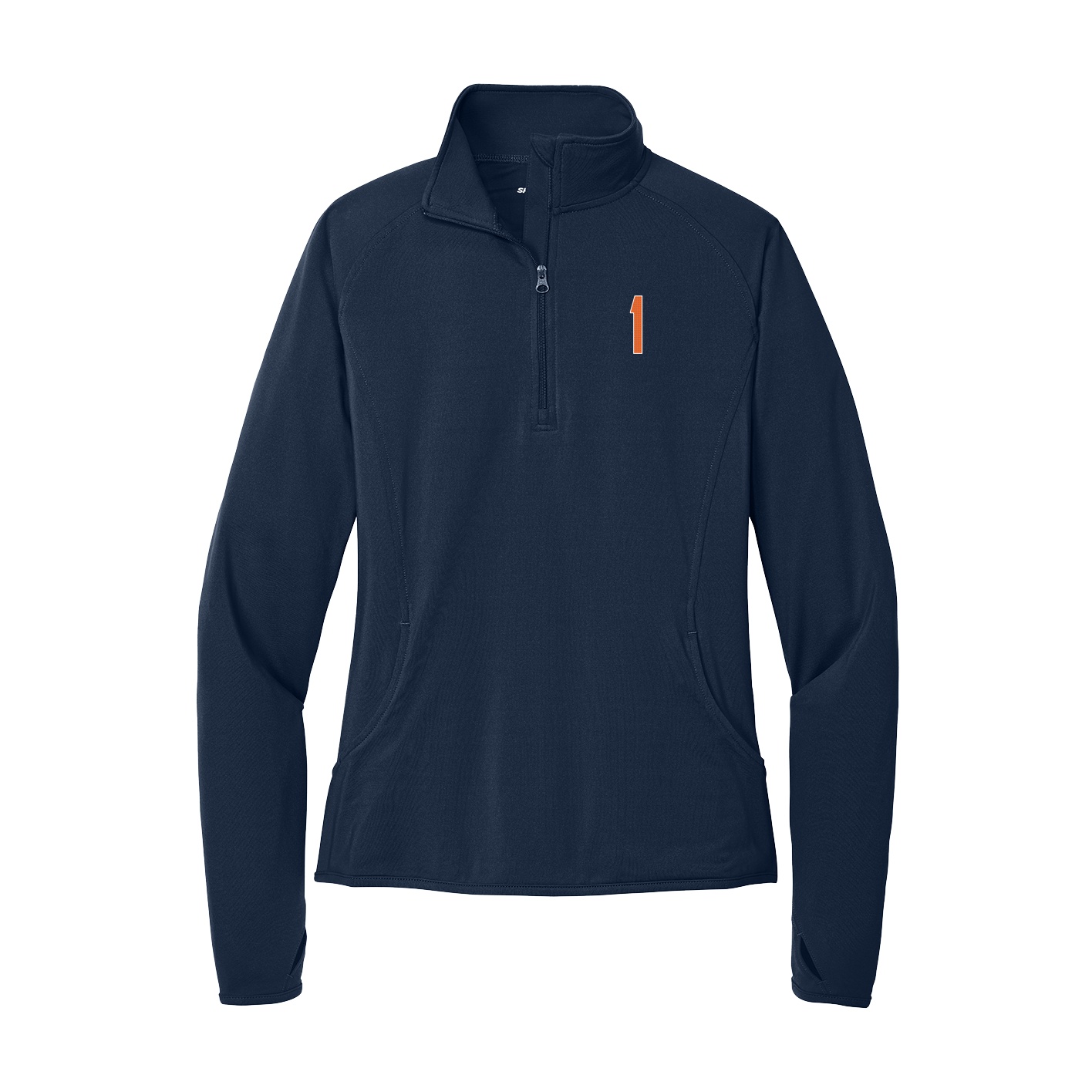 Women's Q-Zip Pullover — Front Shirsy in Navy