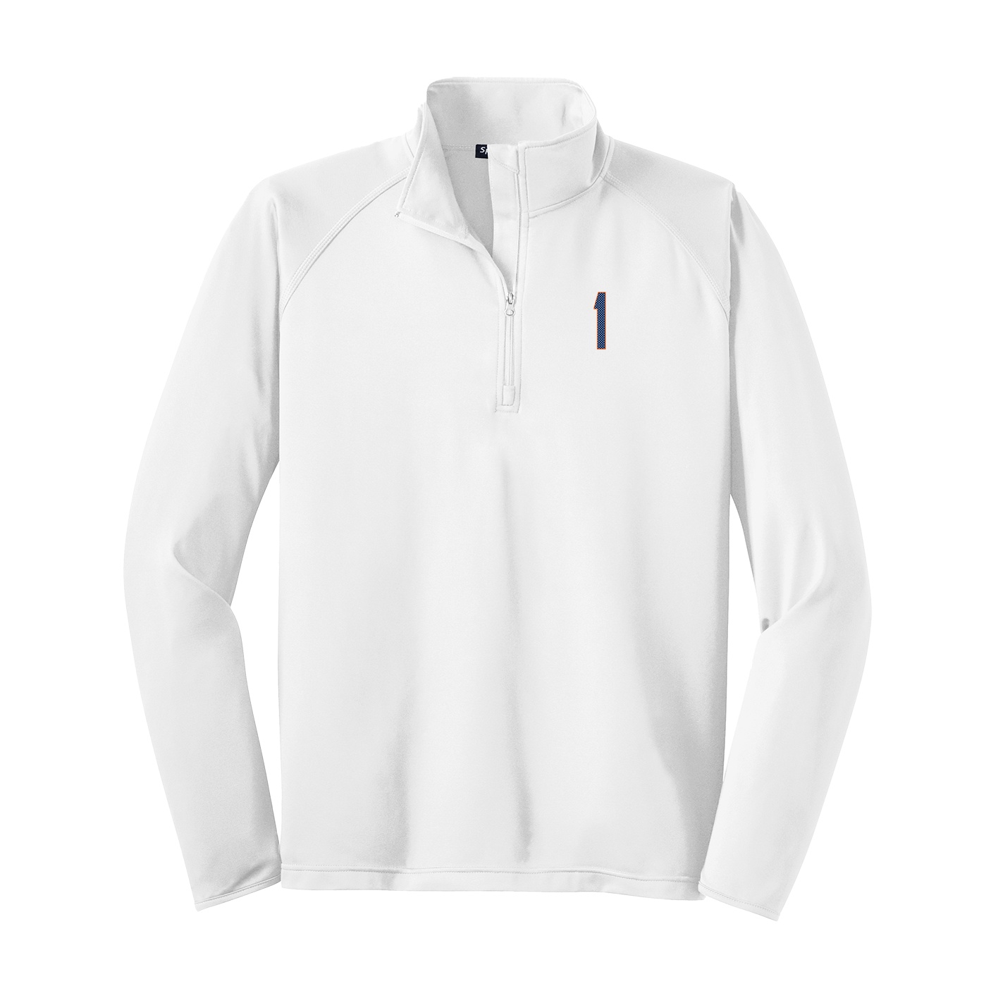 Q-Zip Pullover — Front Shirsy in White