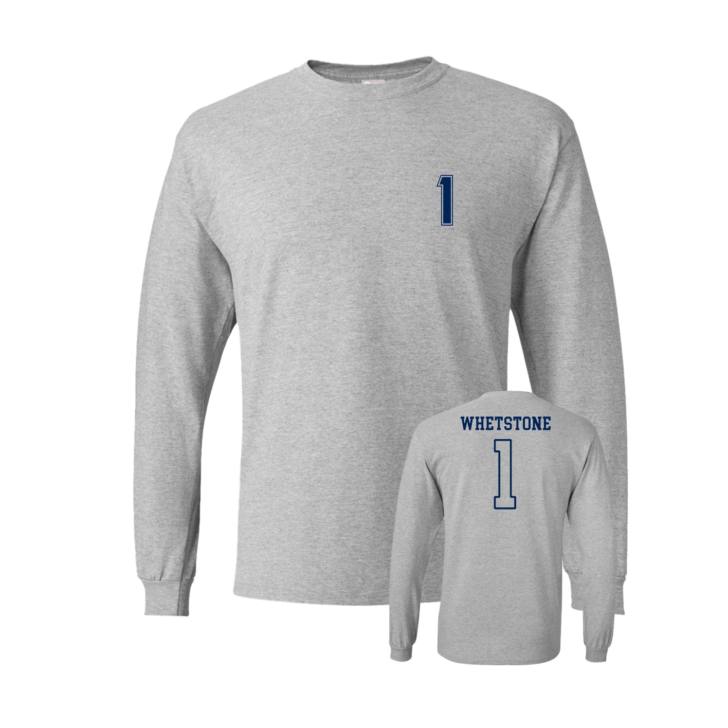 Long Sleeve Tee — Chest Back in Grey