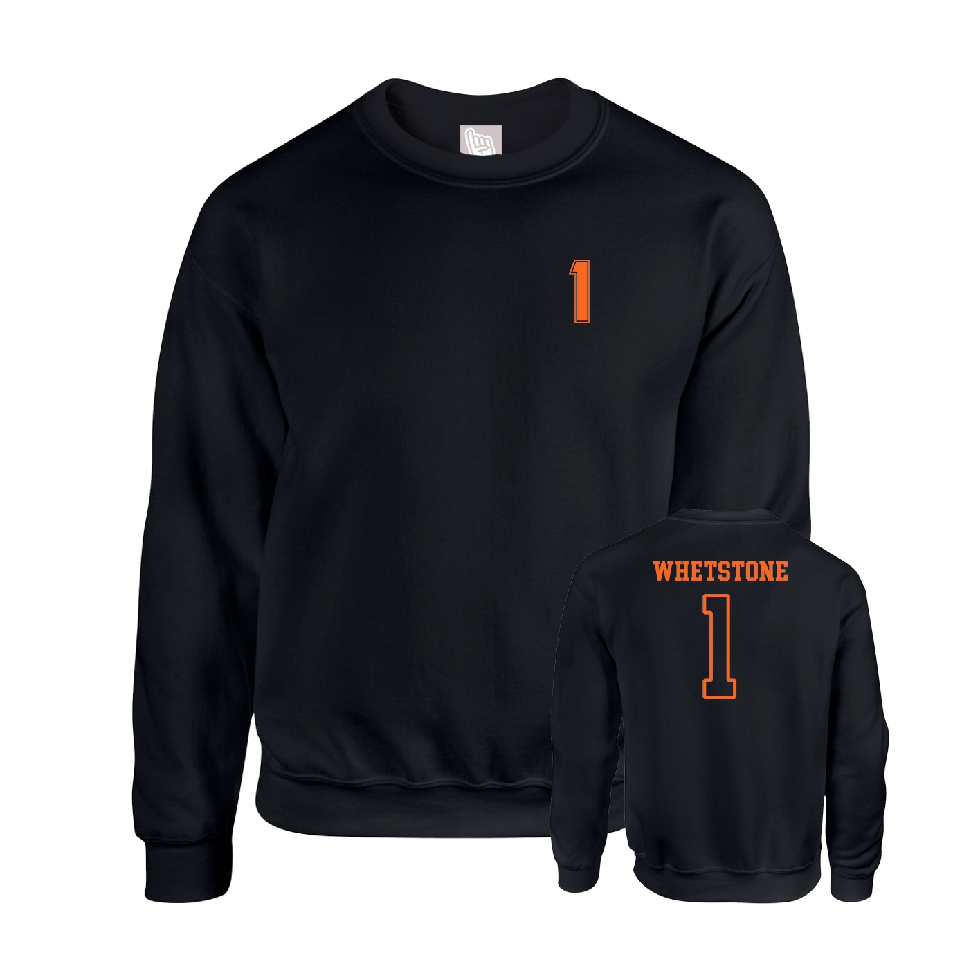 Fleece Crew — Chest Back in Black