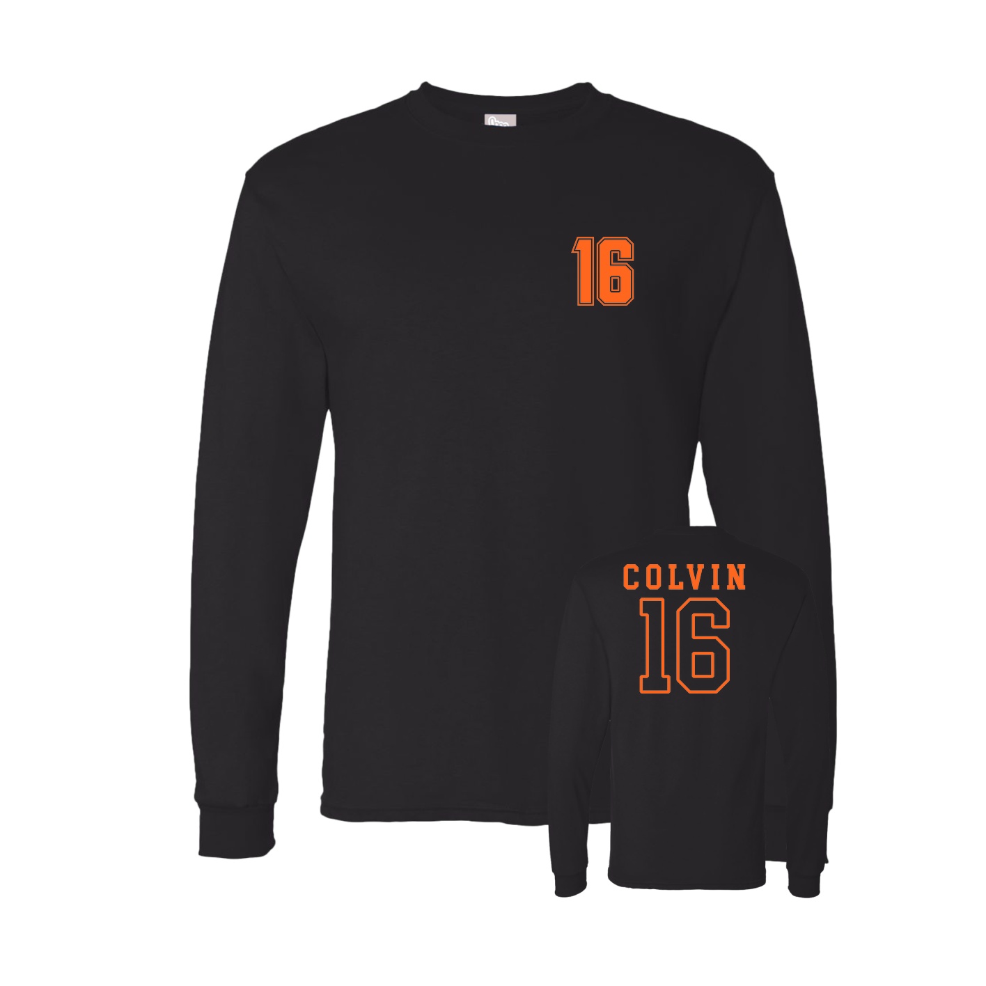 Long Sleeve Tee — Chest Back in Black