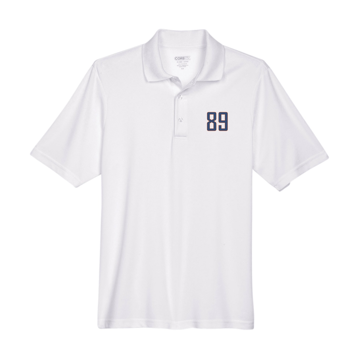 Performance Polo — Front Shirsy in White