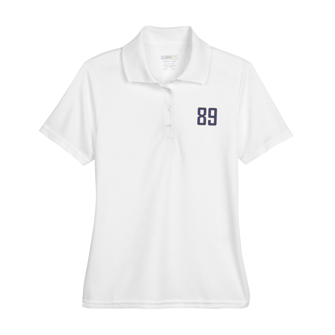 Womens Performance Polo — Front Shirsy in White