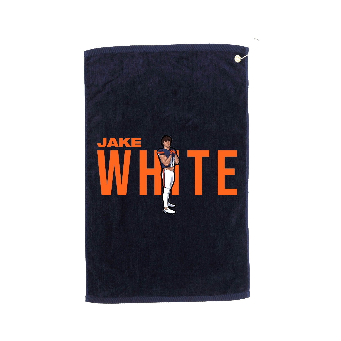 Golf Towel — Player Name in Navy